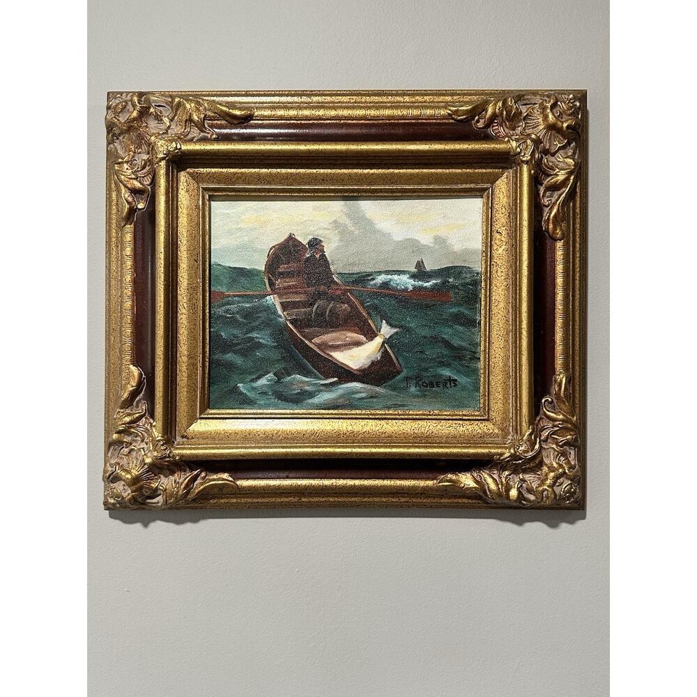 Gold Framed Nautical Art Painting